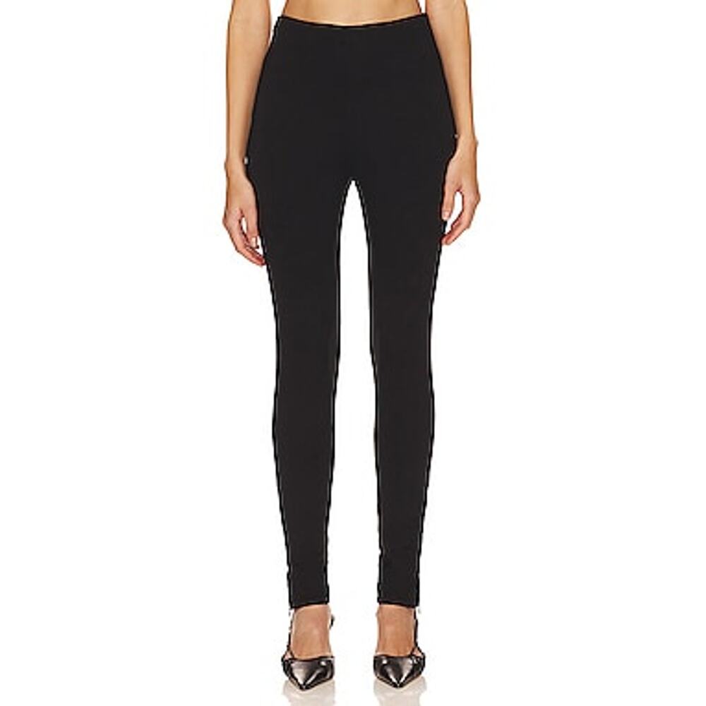 Rue Sophie Side Slit Black Ponte Leggings Size XS